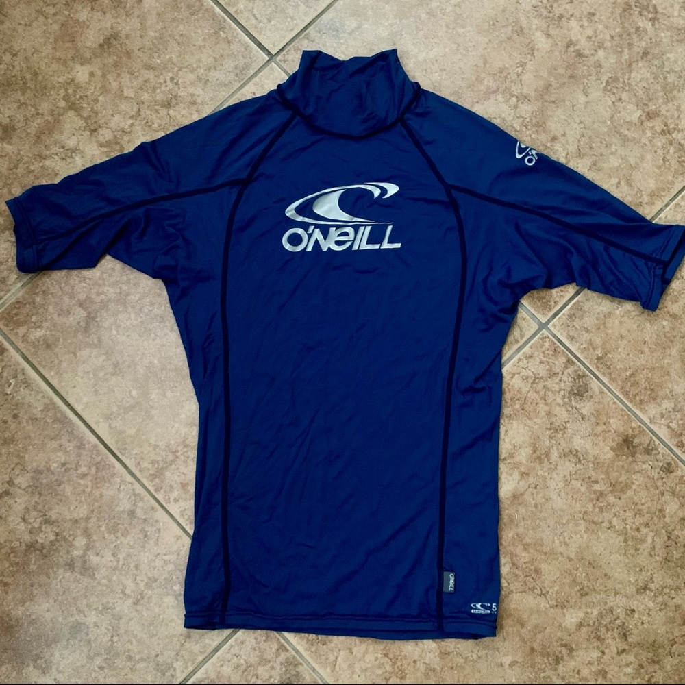 O’NEILL Juniors Youth Teenagers Swim Surf Rash Guard SPF 50.  Blue.